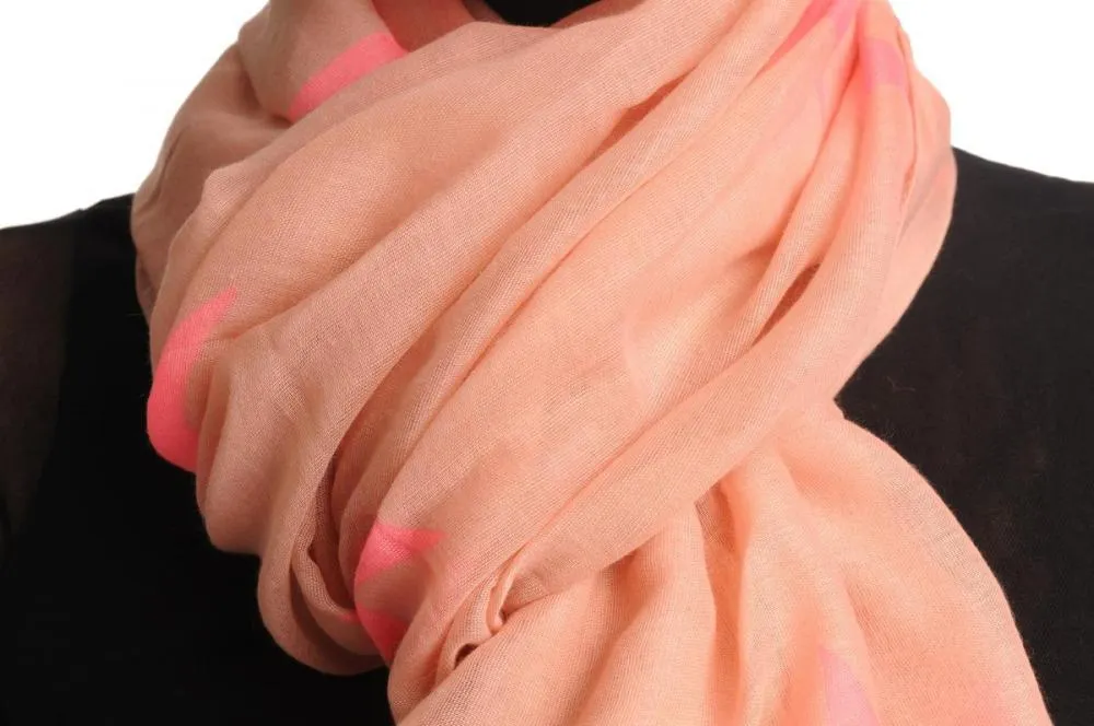 Neon Pink Stars On Soft Pink